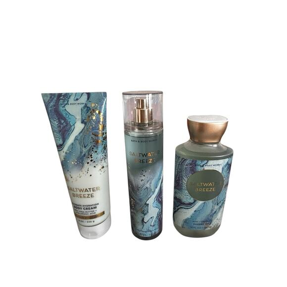 Bath & Body Works Other - Bath & Body Works SALTWATER BREEZE Gift Set Shower Gel, Body Mist & Lotion NEW
